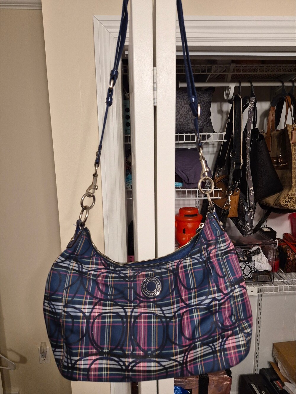 Coach Plaid Shoulder Bag in Tarten Pattern